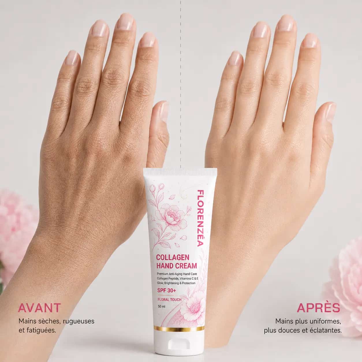 Soin Mains Premium SPF 30+ Collagène, Peptides & Vitamines C/E - Image 8